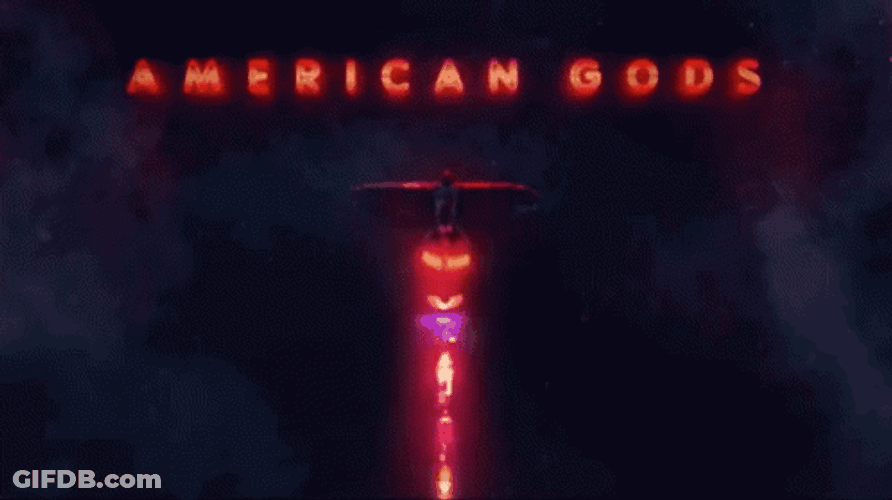 American Gods Text Signage Lights On GIF