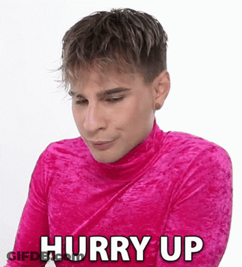 American Hairstylist Brad Mondo Hurry Up GIF