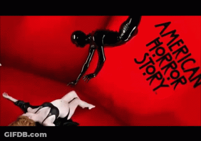 American Horror Story Poster Woman Laying On Floor GIF