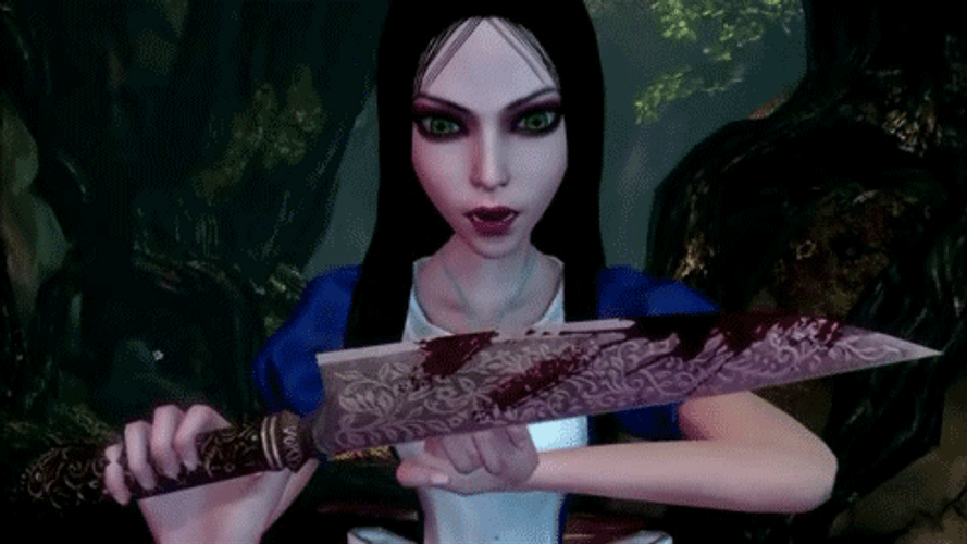 American McGee Alice Sharp Knife GIF