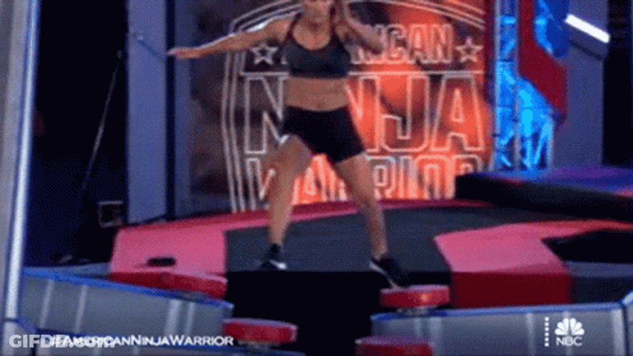 American Ninja Warrior Barely Made It GIF