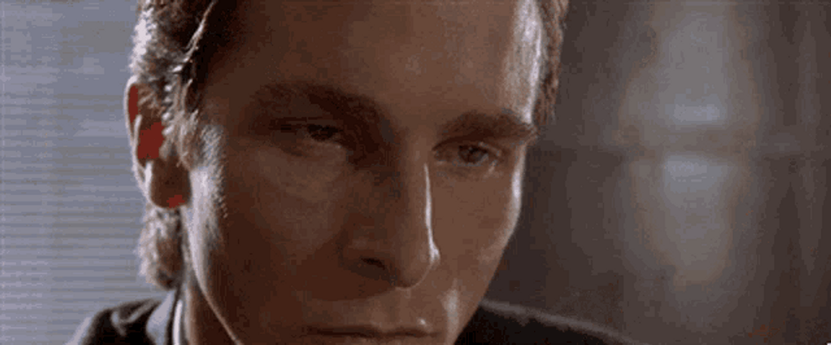 American Psycho Patrick Bateman Blank Look GIF
