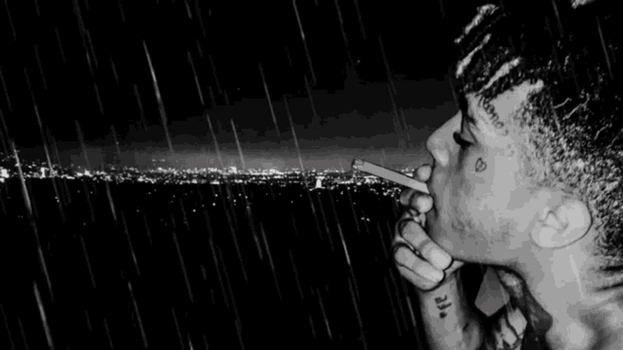 American Rapper Xxxtentacion Raining GIF