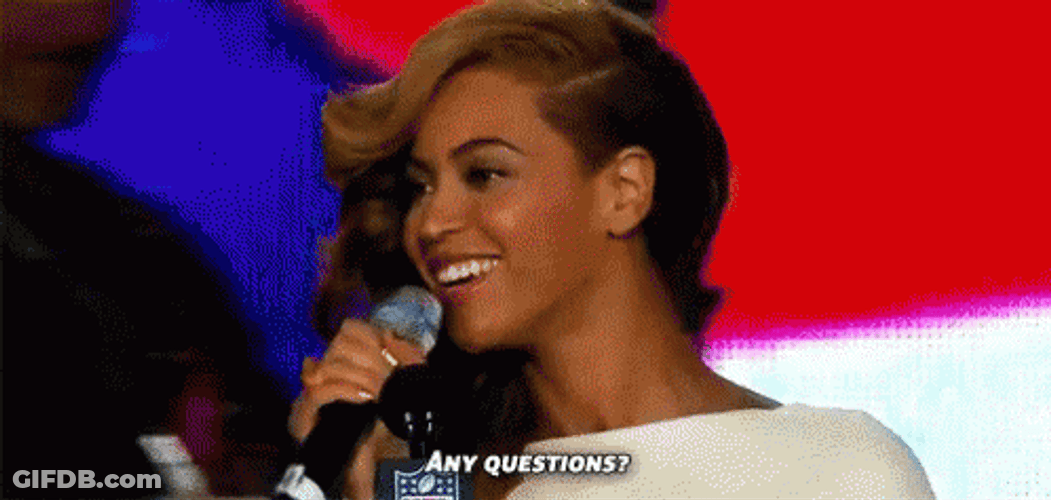 American Singer Beyonce Any Questions GIF