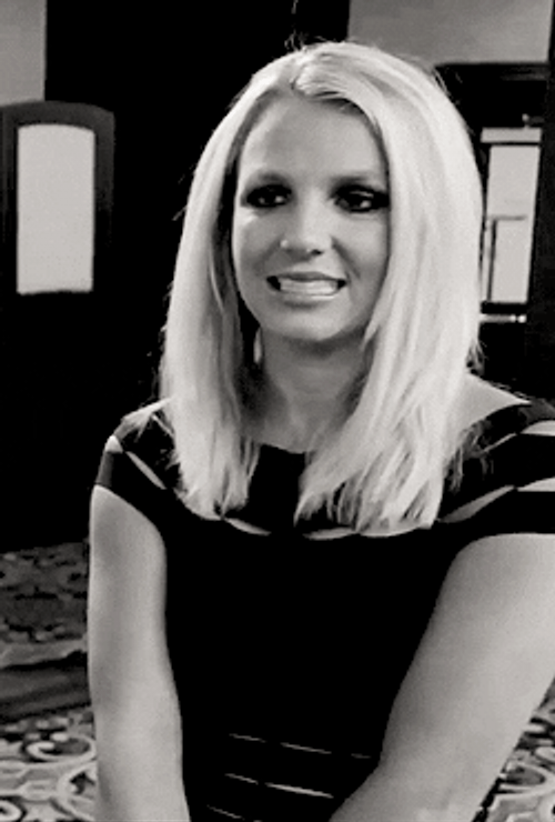 American Singer Britney Spears Awkward Smile GIF