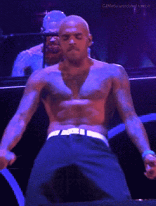 American Singer Chris Brown Grinding Dance Concert Performance GIF