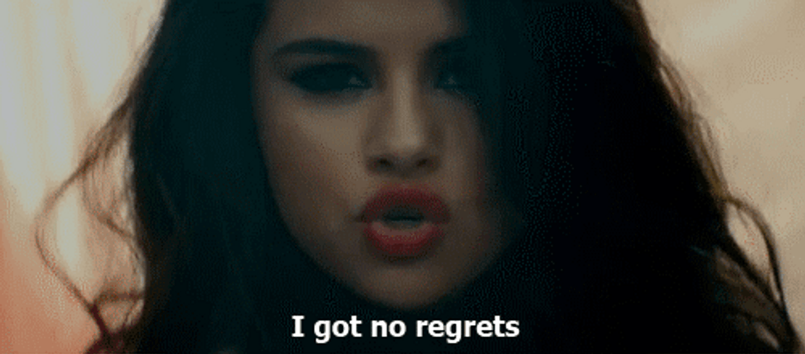 American Singer Selena Gomez I Have No Regrets GIF