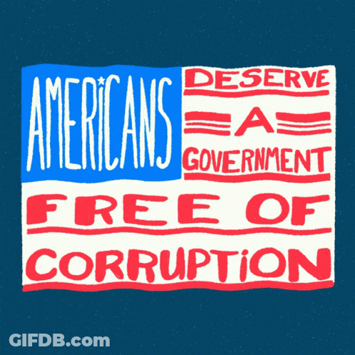 Americans Deserve Government Free Of Corruption American Flag GIF