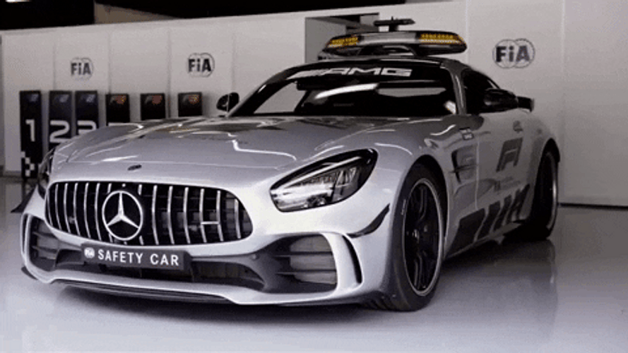 AMG GT R Mercedes Silver GIF