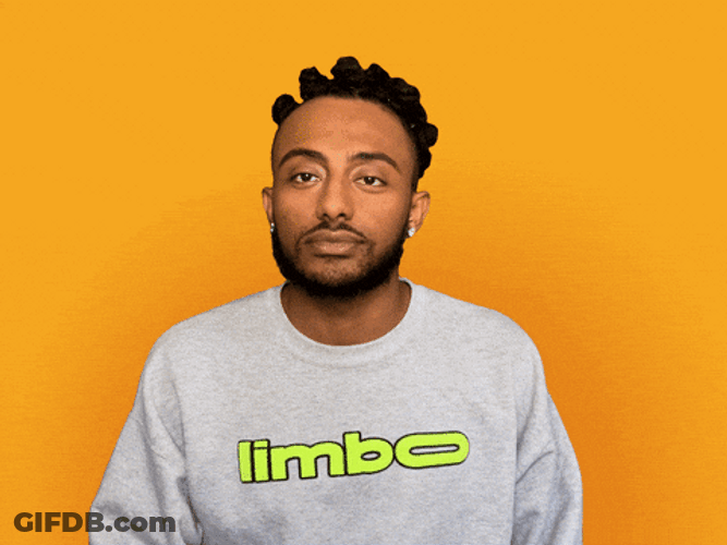 Amine Holding Birthday Sign GIF