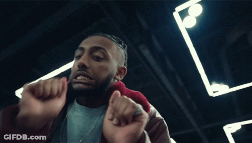 Amine Shimmy Moves GIF