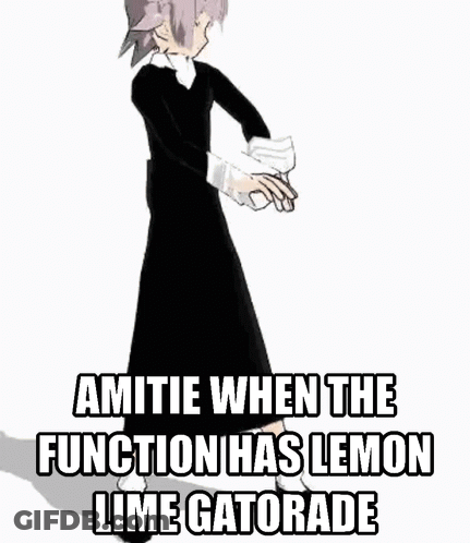 Amitie When The Function Has Lemon Lime Gatorade Is A Cartoon Character From Soul Eater . GIF