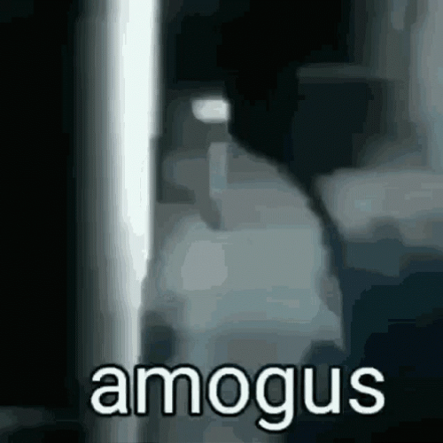 Among Us Amogus Dark Night Sneaking Meme GIF
