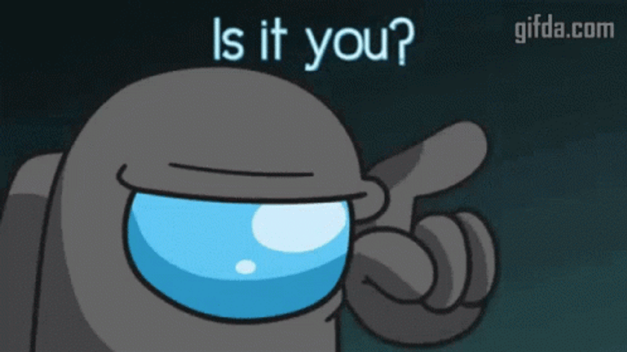 Among Us Character Black Is It You In The Mirror GIF