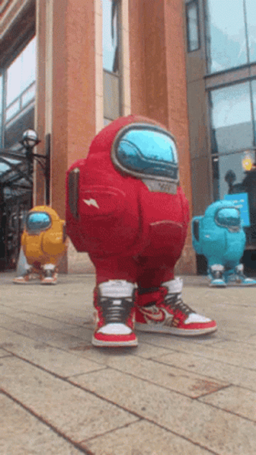 Among Us Character Costume Nodding GIF