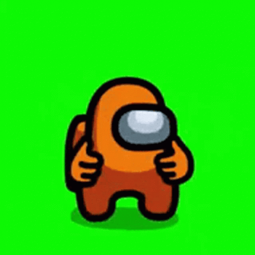 Among Us Character Orange Dancing GIF