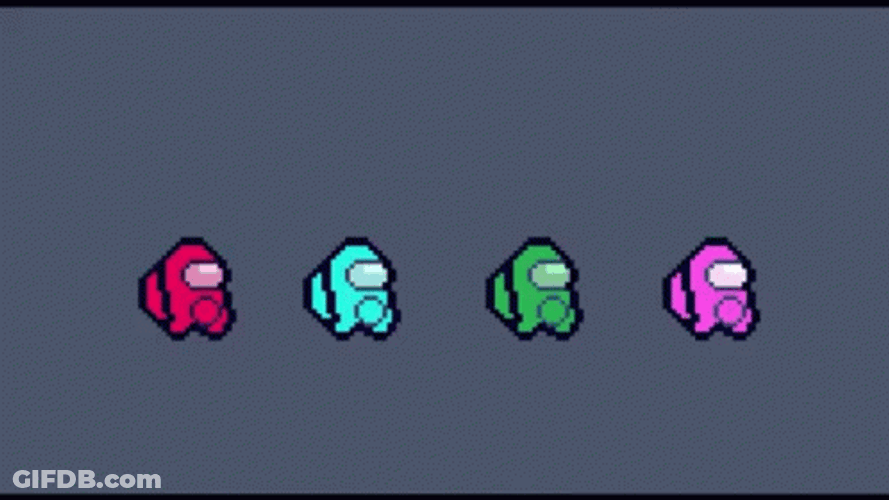 Among Us Character Pixel Dance GIF