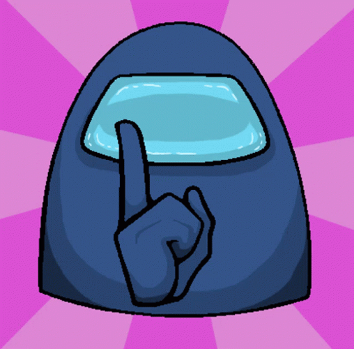 Among Us Character Shhh GIF