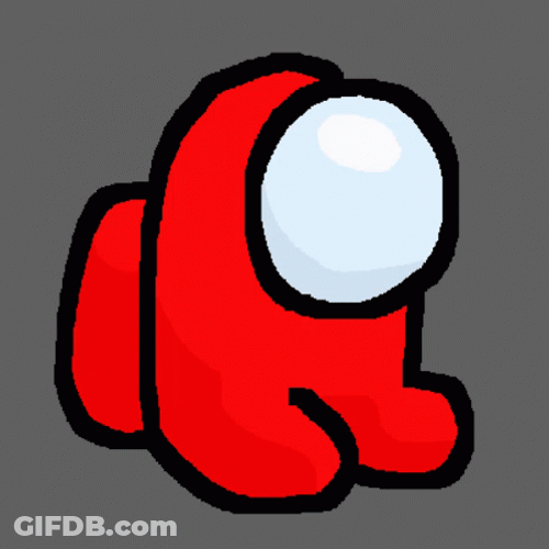 Among Us Character Sitting Transition GIF