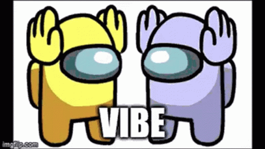 Among Us Character Yellow And Silver Vibe GIF