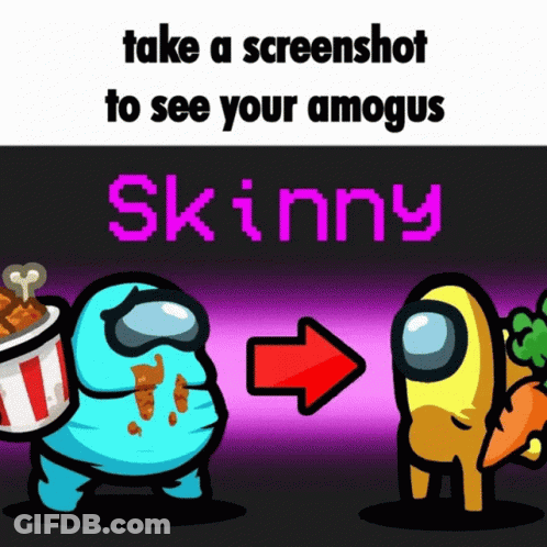 Among Us Characters Taking Screenshot GIF