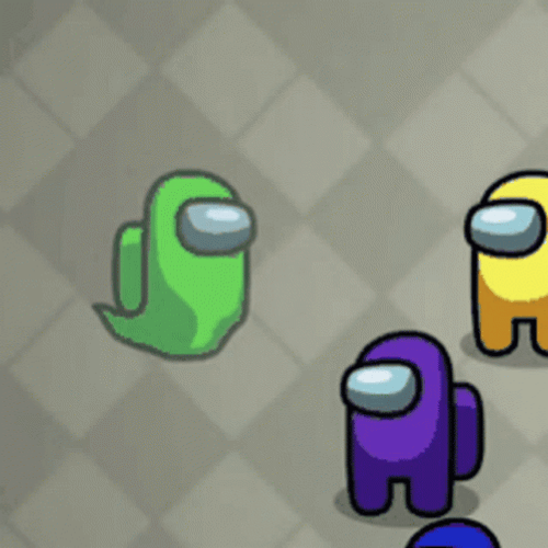 Among Us Green Ghost Kill Purple Player GIF