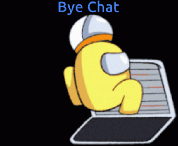 Among Us Impostor Jumping Out Bye Chat Meme GIF