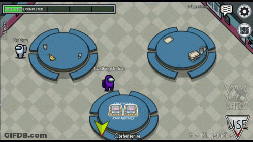 Among Us Is A Game That Is Being Played On A Tablet GIF