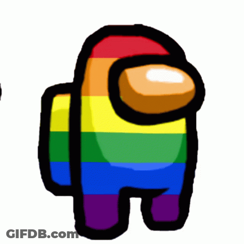 Among Us LGBT Colors GIF