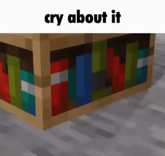 Among Us Minecraft Cry About It Meme GIF