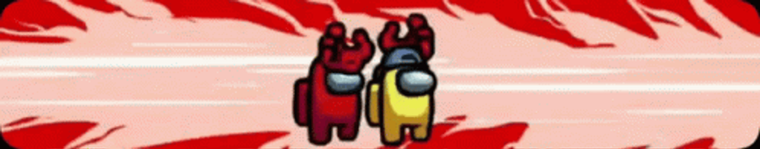 Among Us Red Kill Yellow By Twisting Head GIF