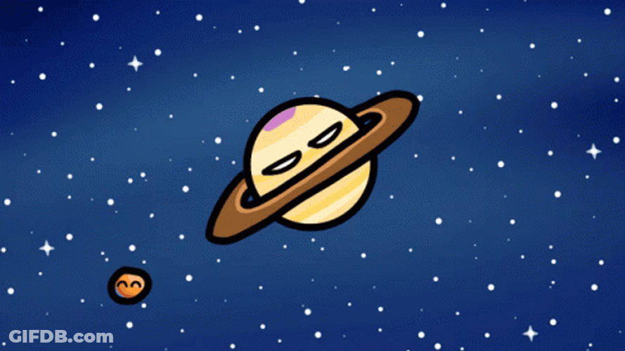 Among Us Style Saturn Animation GIF