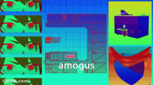 Among Us Video Game Collage GIF