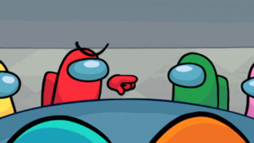 Among Us Video Game Pointing GIF