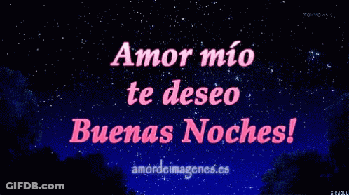 Amor Mio Te Deseo Buenas Noches On Blue GIF
