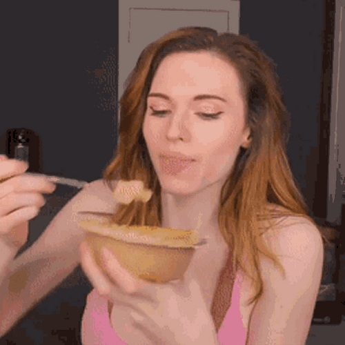 Amouranth Eating Pie GIF