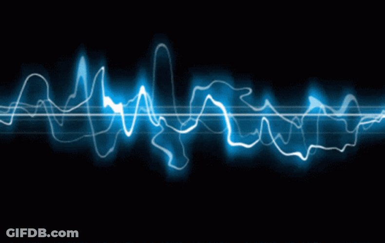 Amusing Blue Waves Sound Icon GIF