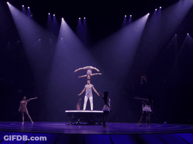 Amusing Circus Head To Head Stunt Ringling Bros GIF