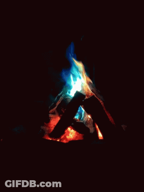 Amusing Colorful Campfire Night GIF