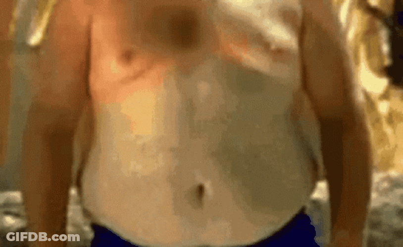 Amusing Fat Masculine Body Transition GIF