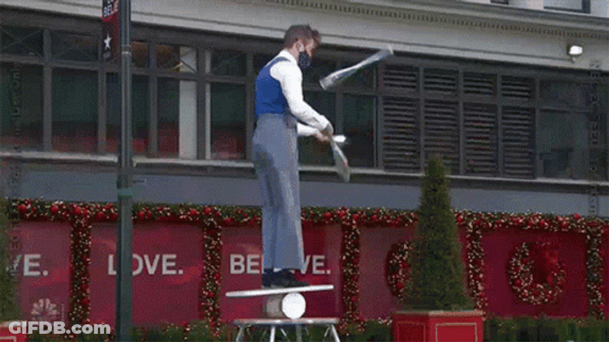Amusing Juggling Big Apple Circus GIF