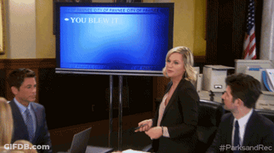 Amy Poehler Explaining Video Presentation Parks And Recreation GIF