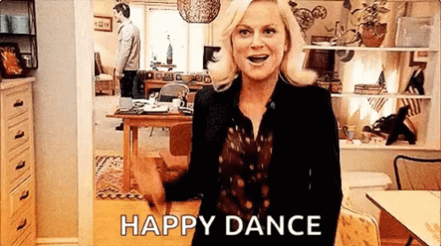 Amy Poehler Happy Dance GIF
