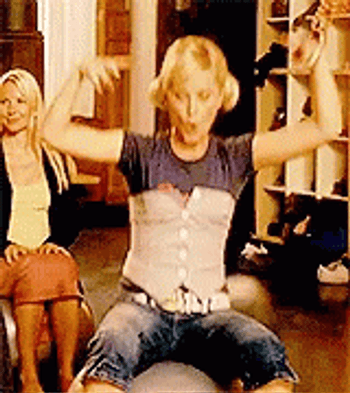 Amy Poehler On A Gym Ball GIF