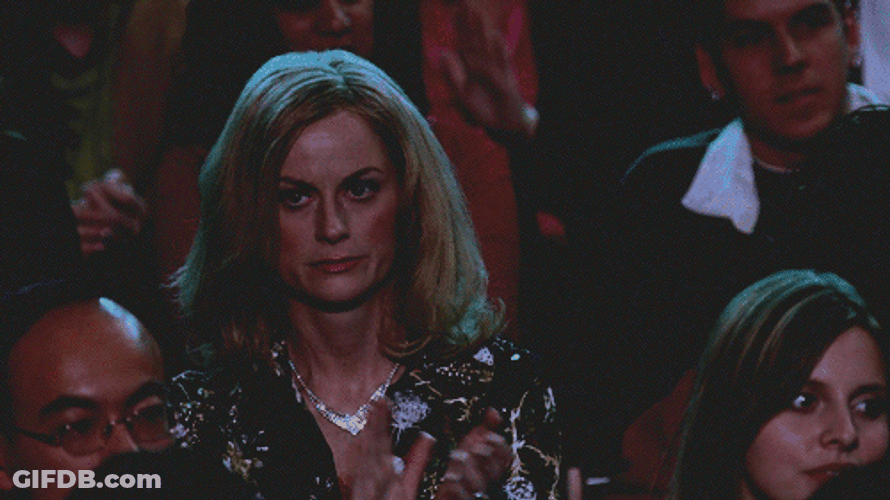 Amy Poehler Unhappy Clap GIF