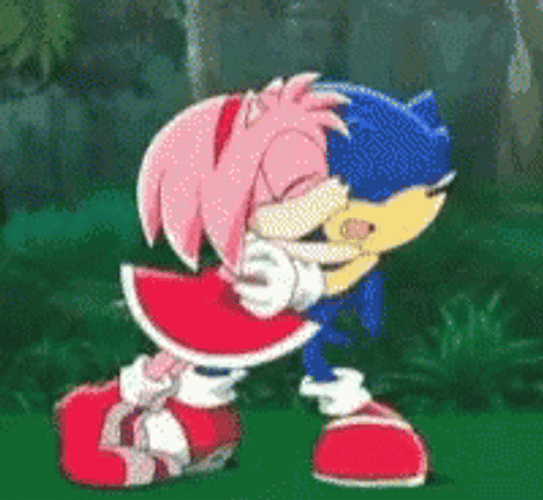 Amy Rose Kissing Sonic Fastly GIF