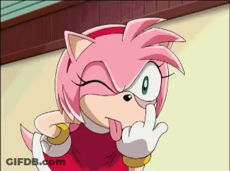 Amy Rose Making A Funny Face GIF