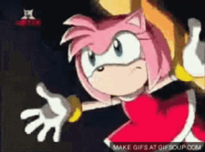 Amy Rose Misses Sonic Reaction GIF