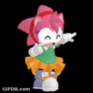 Amy Rose Pointing GIF