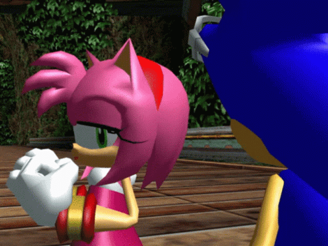 Amy Rose Seducing Sonic GIF